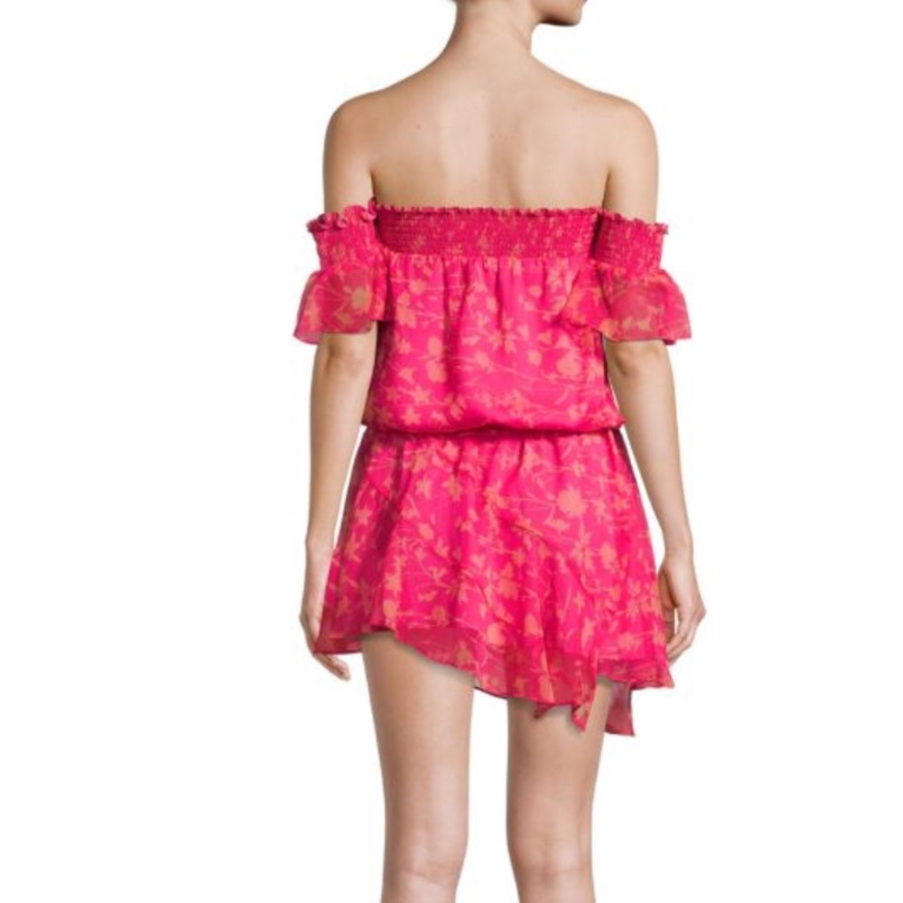 Amanda Uprichard Ariella Off-Shoulder Mini Blouson Dress Size Small - Picture 2 of 10